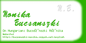 monika bucsanszki business card